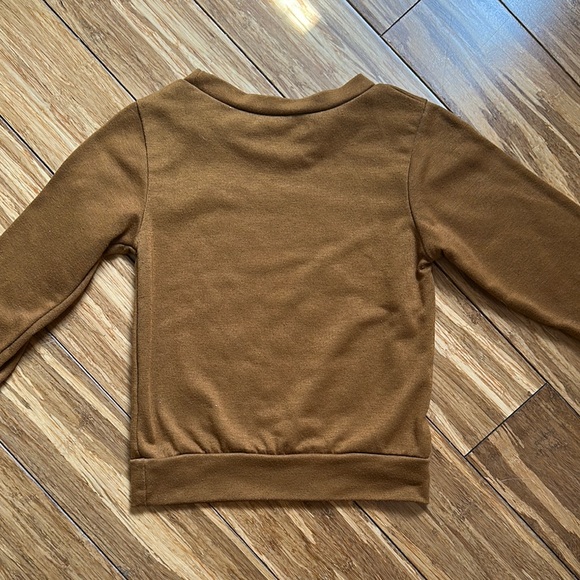 Chocolate Brown Crew Neck Graphic Sweatshirt - Picture 3 of 3